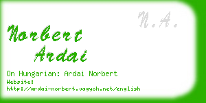norbert ardai business card